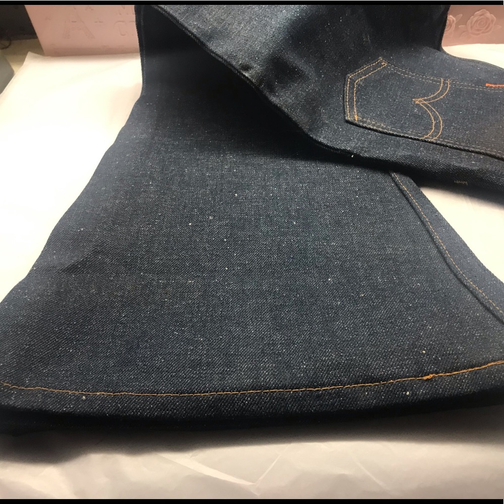 LEVI’S 1970’s student Super flare blue denim jeans pants NWt big bell bottoms